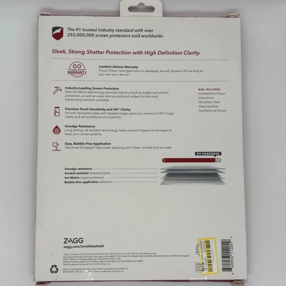 Zagg InvisibleShield Glass Plus Scratch Protection for 10.2